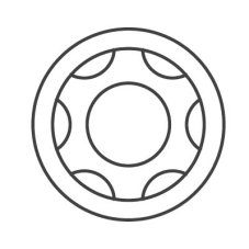 ARUM Šroubovák ordinační pro úhlované kanály pro šroub Ball Torx - 15mm