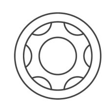 ARUM Šroubovák ordinační pro úhlované kanály pro šroub Ball Torx - 22mm